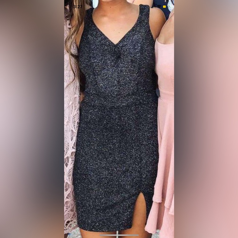 Midnight Doll Black Sparkle Dress